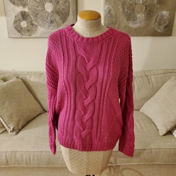 One A Mixed Knit Crew Neck Sweater - Picture 2 of 11
